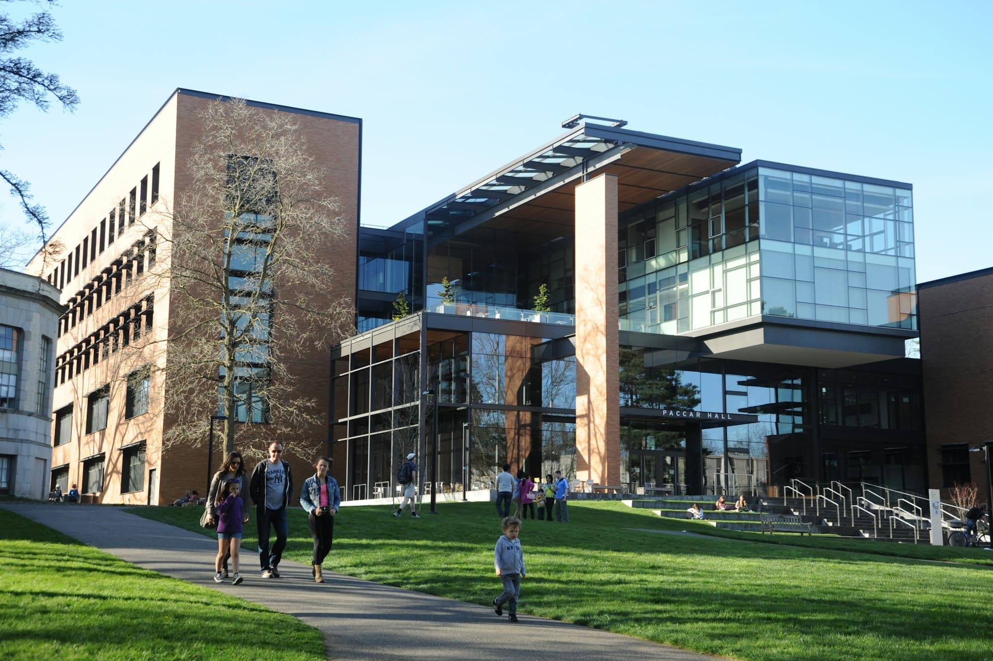 University campus building on a New England campus